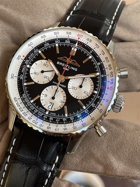 breitling navitimer panda dial|Breitling b01.